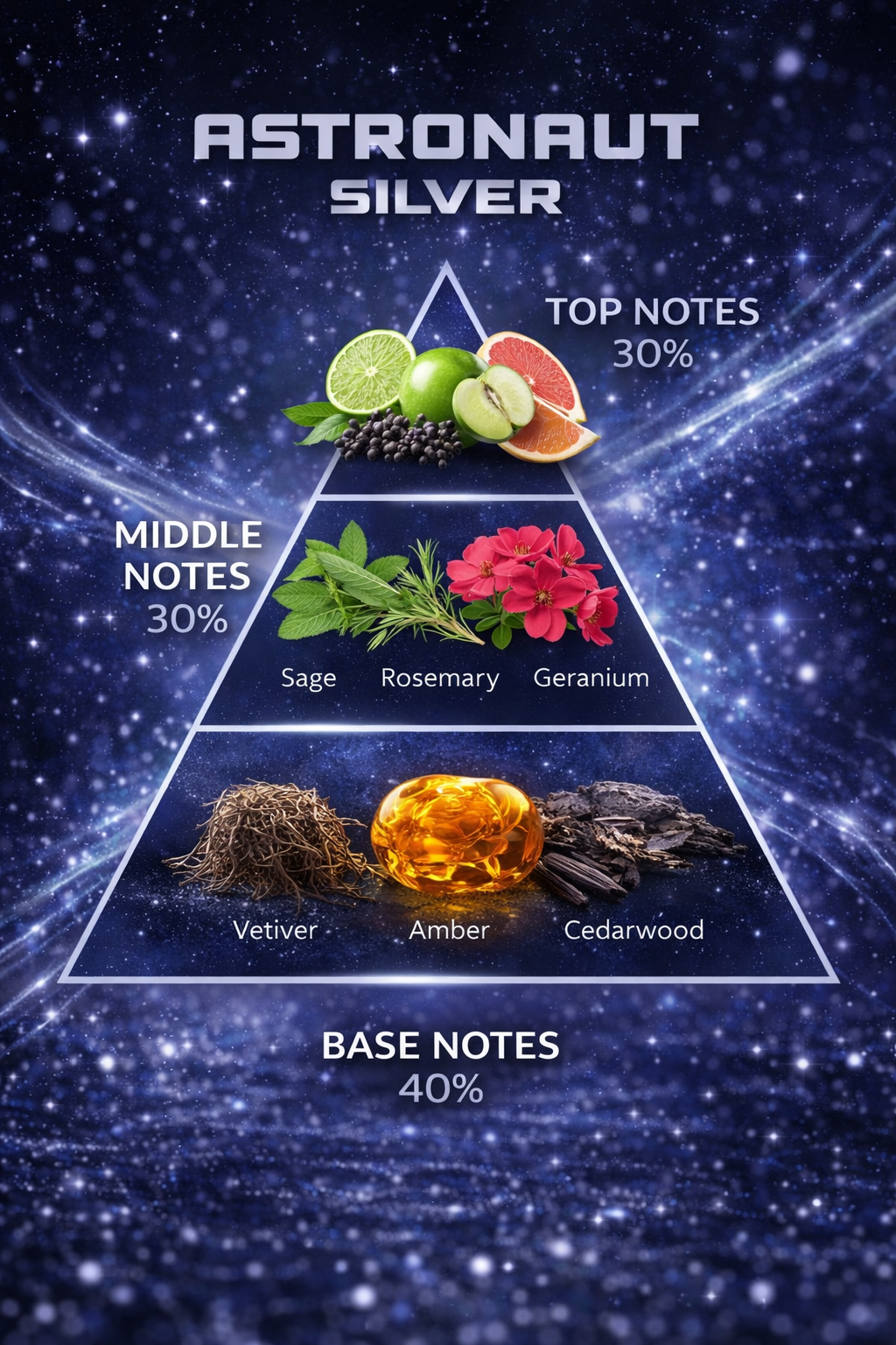Astronaut Silver Eau de Parfum 100ml – Fresh Aromatic Woody Fragrance