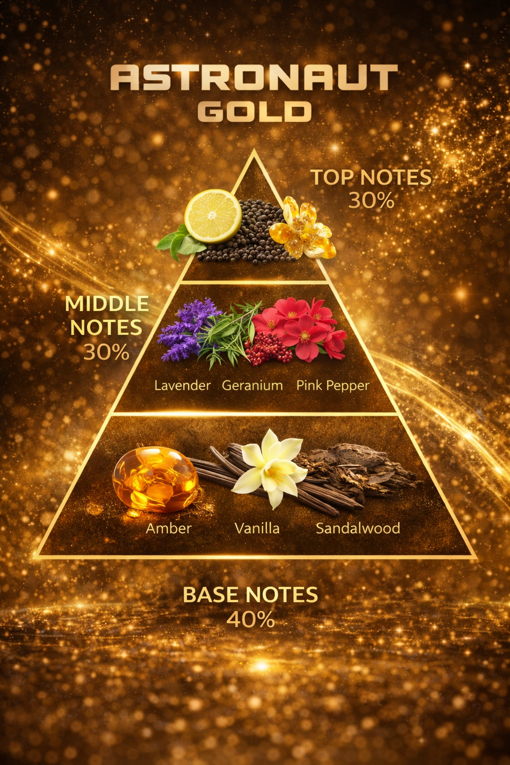 Astronaut Gold Eau de Parfum 100ml – Warm Amber & Vanilla Fragrance