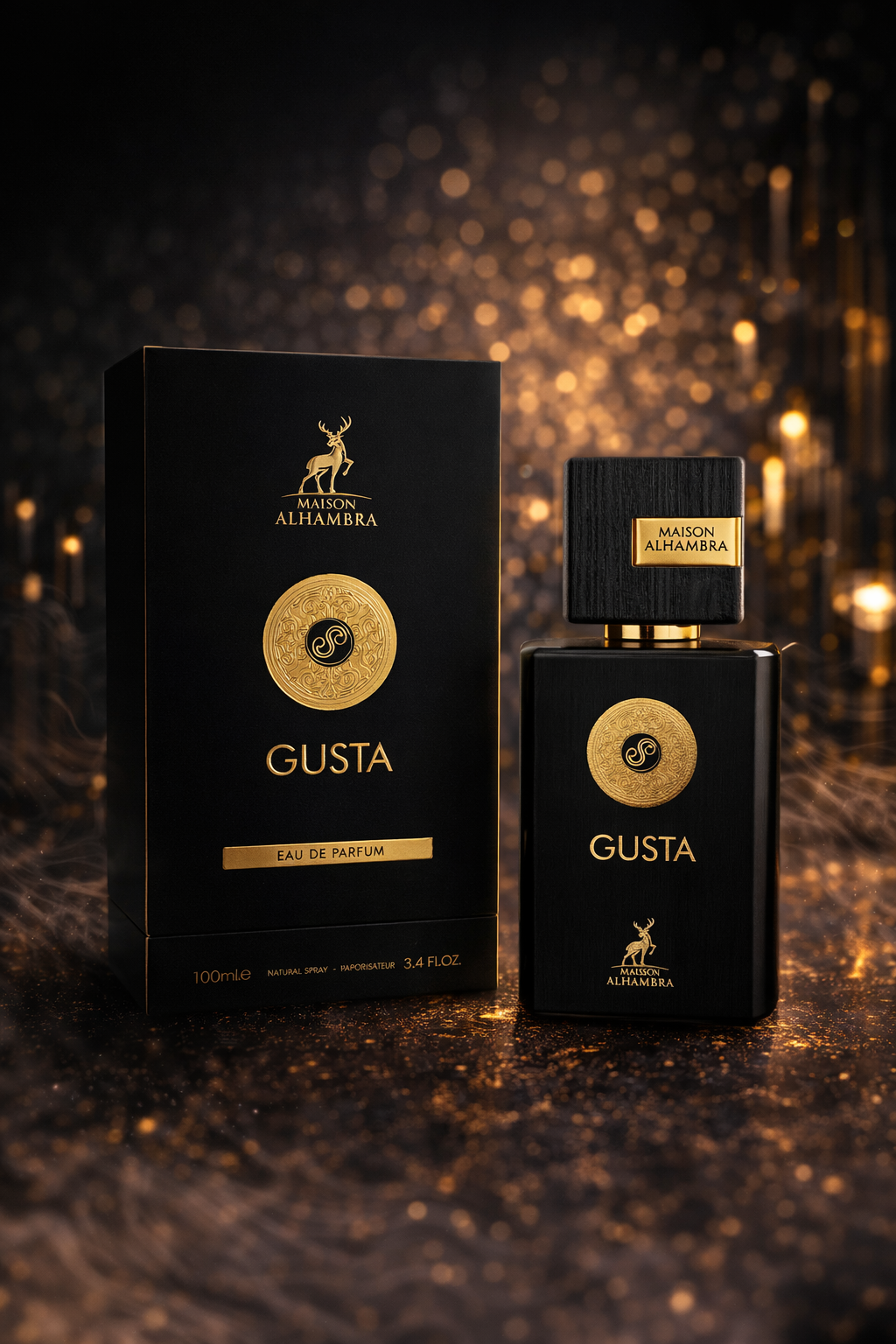 Gusta by Maison Alhambra – Elegant Woody Spicy Eau de Parfum (100ml)